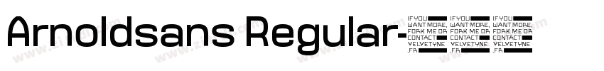 Arnoldsans Regular字体转换